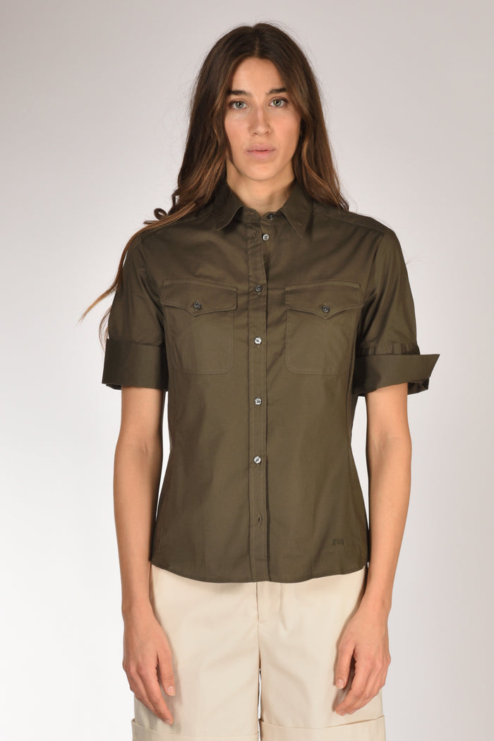 Fay Camicia Tasche Verde Donna - 2