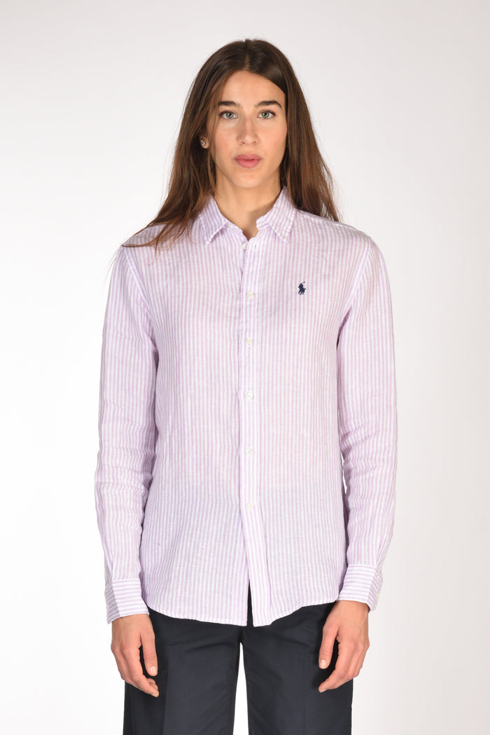 Polo Ralph Lauren Camicia Rigata Viola/bianco Donna - 2
