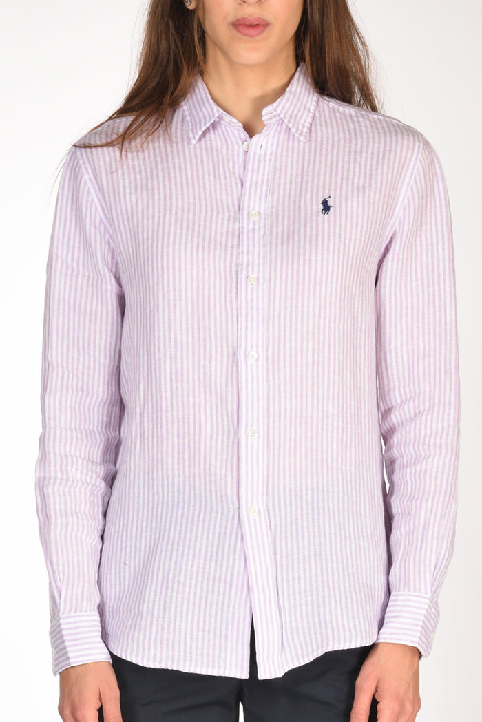 Polo Ralph Lauren Camicia Rigata Viola/bianco Donna - 3