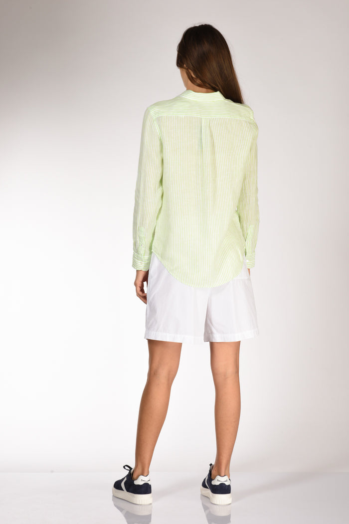 Polo Ralph Lauren Camicia Rigata Verde Chiaro/bianco Donna - 5