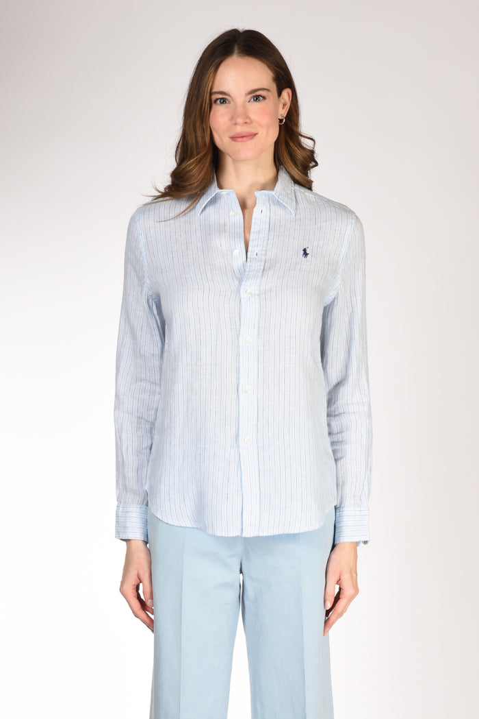 Polo Ralph Lauren Camicia Rigata Blu/bianco Donna - 2