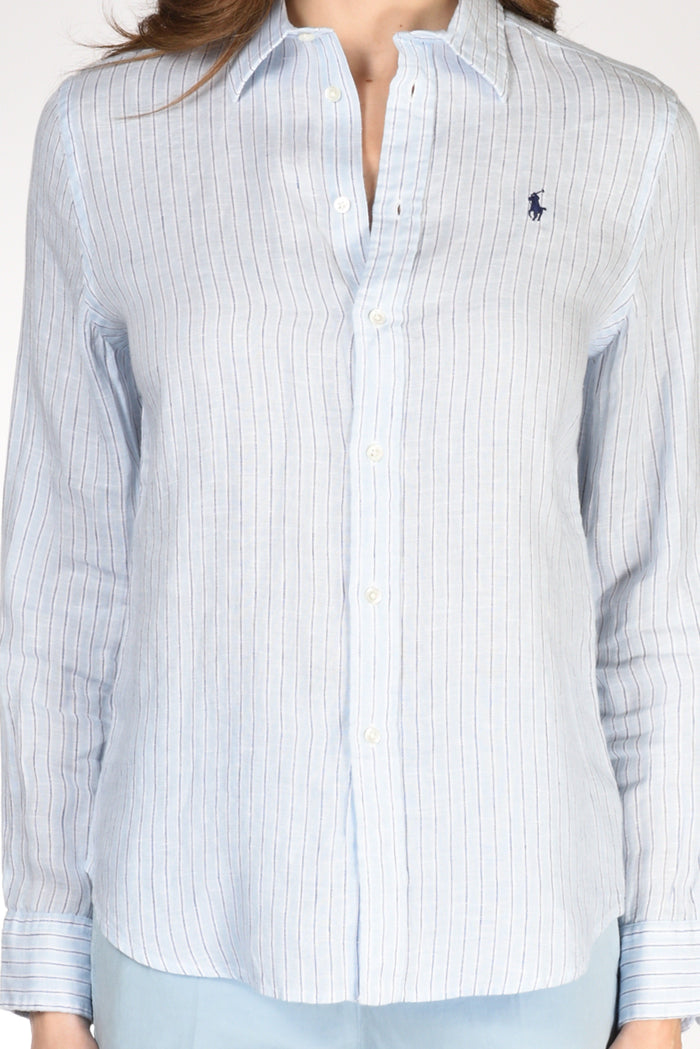 Polo Ralph Lauren Camicia Rigata Blu/bianco Donna - 3