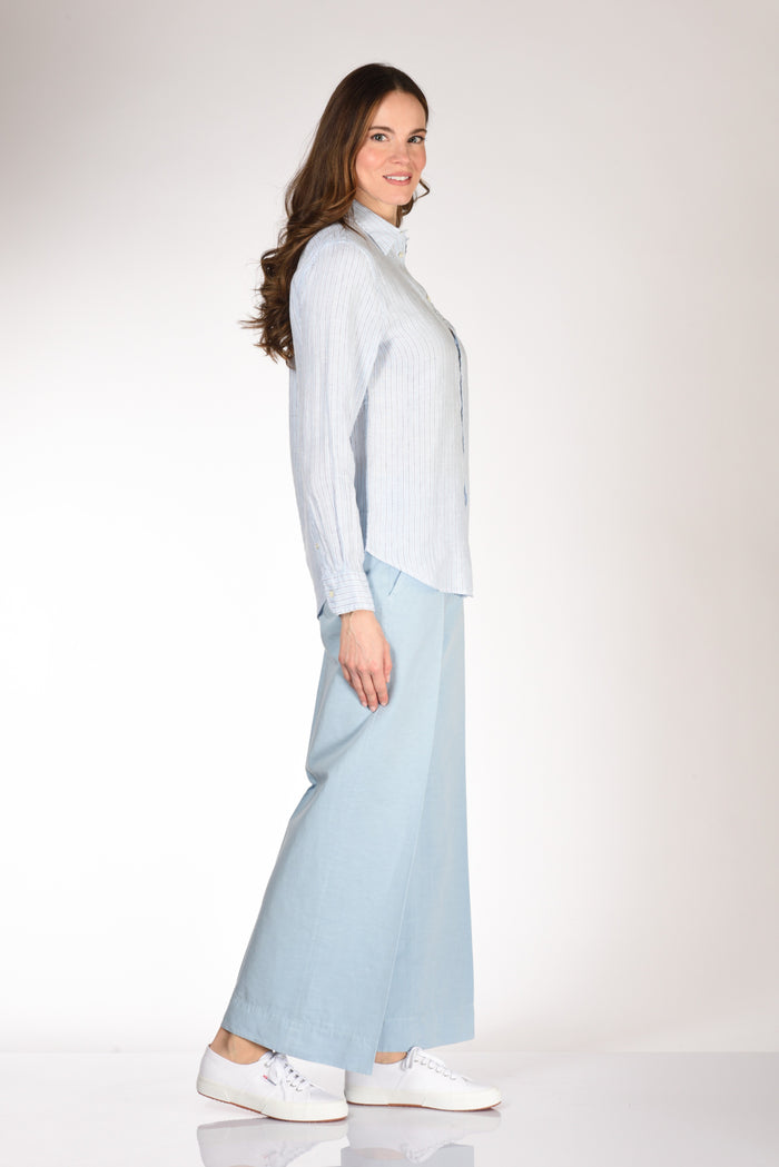 Polo Ralph Lauren Camicia Rigata Blu/bianco Donna - 4