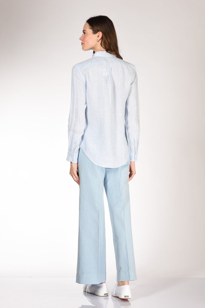 Polo Ralph Lauren Camicia Rigata Blu/bianco Donna - 5