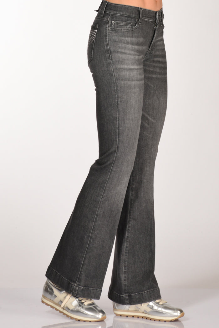 7 For All Mankind Jeans Dojo Grigio Scuro Donna - 4