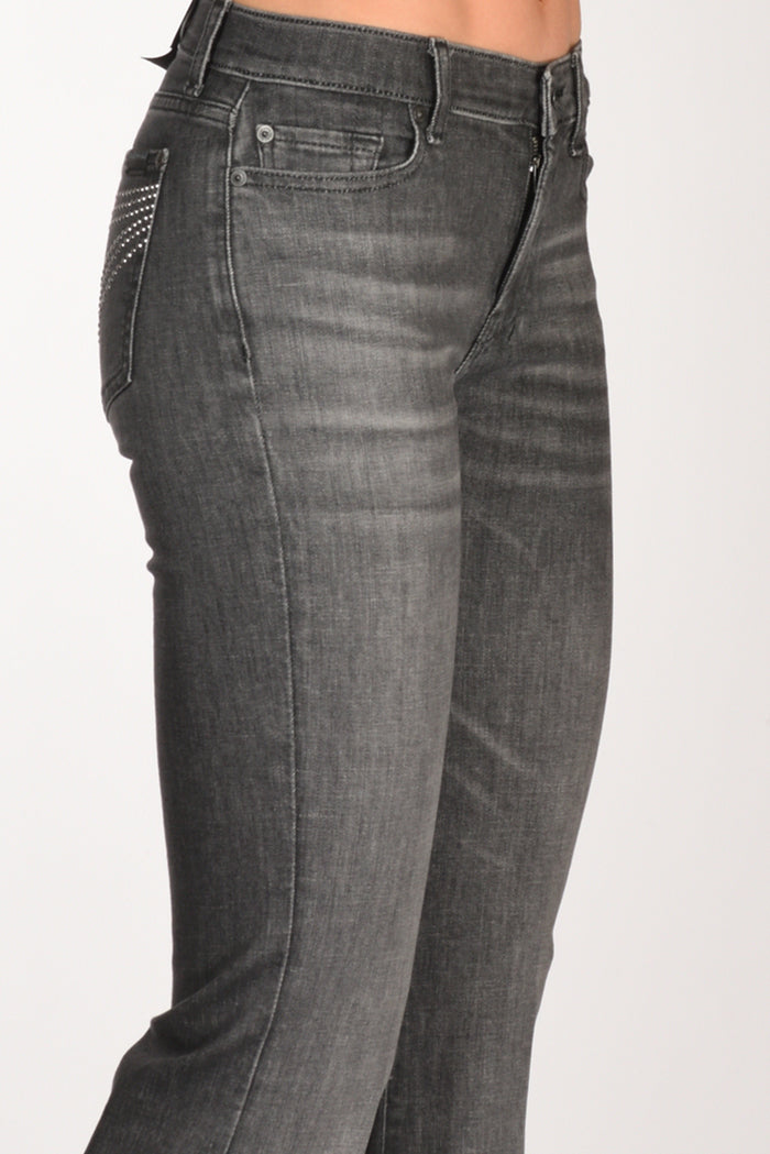 7 For All Mankind Jeans Dojo Grigio Scuro Donna - 5