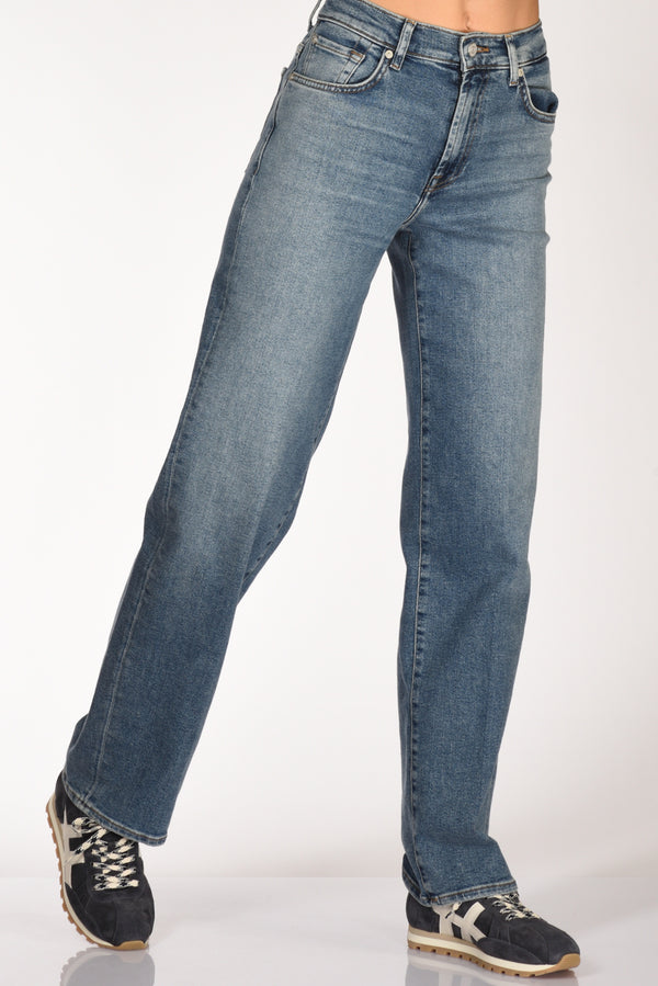 7 For All Mankind Jeans Stovepipe Blu Donna