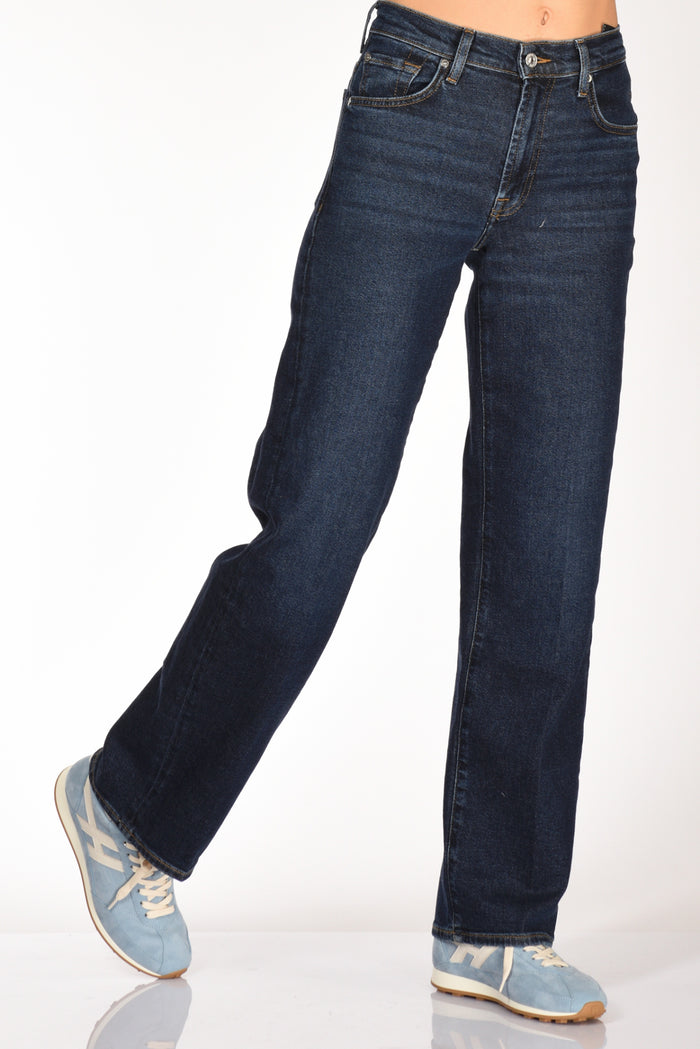 7 For All Mankind Jeans Stovepipe Blu Scuro Donna - 1