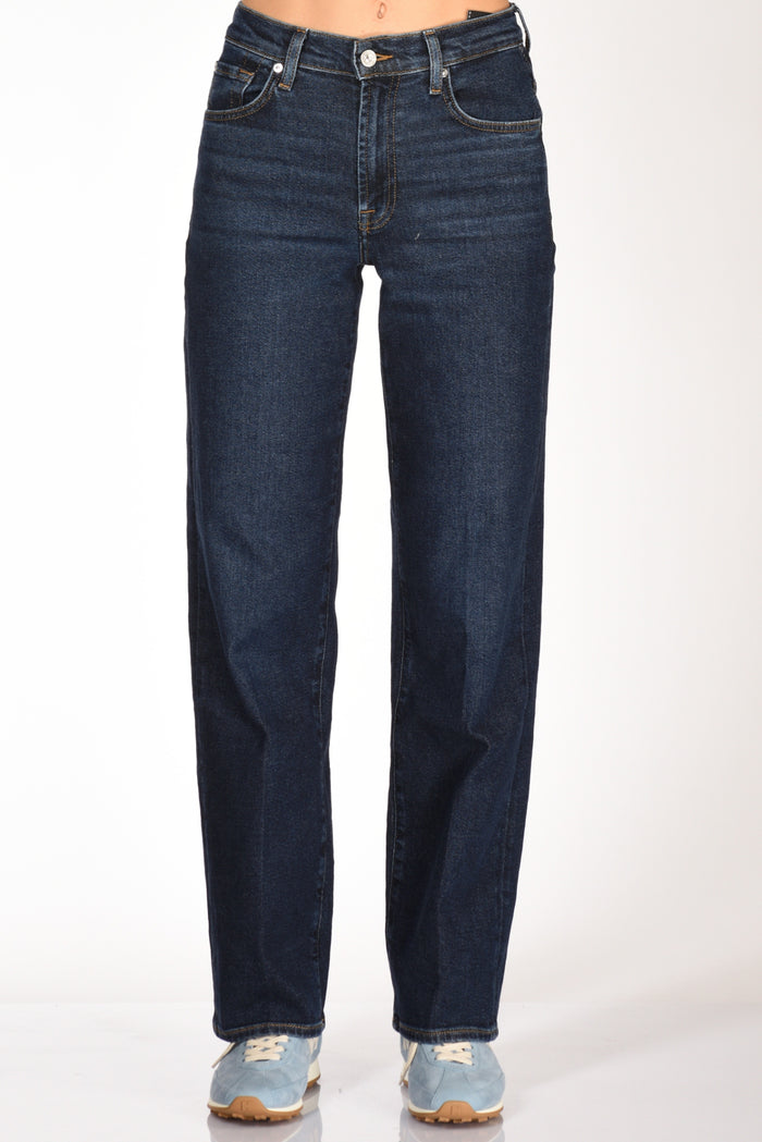 7 For All Mankind Jeans Stovepipe Blu Scuro Donna - 3
