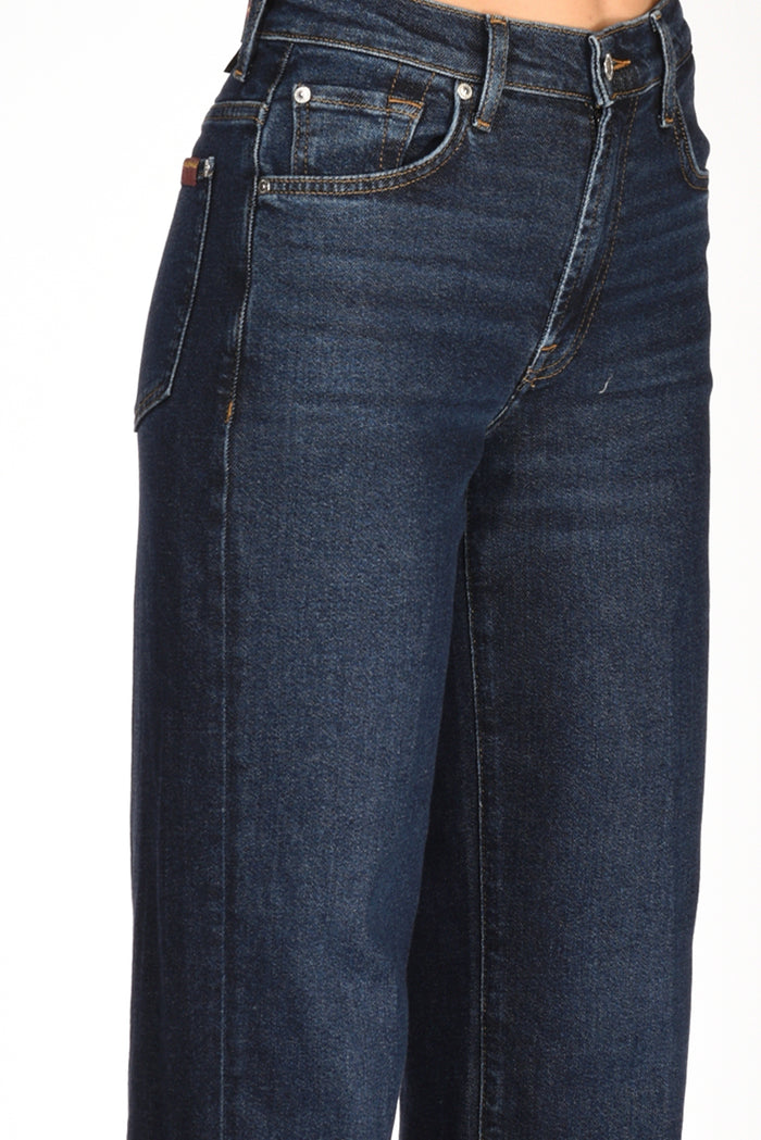 7 For All Mankind Jeans Stovepipe Blu Scuro Donna - 4