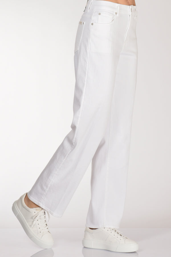 7 For All Mankind Jeans Stovepipe Bianco Donna