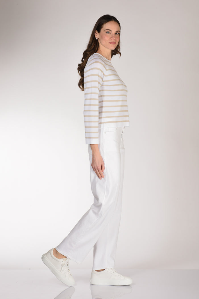 7 For All Mankind Jeans Stovepipe Bianco Donna - 2