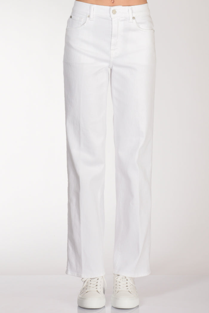 7 For All Mankind Jeans Stovepipe Bianco Donna - 3