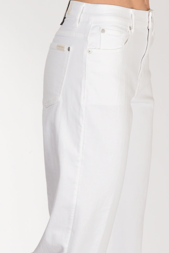 7 For All Mankind Jeans Stovepipe Bianco Donna - 4