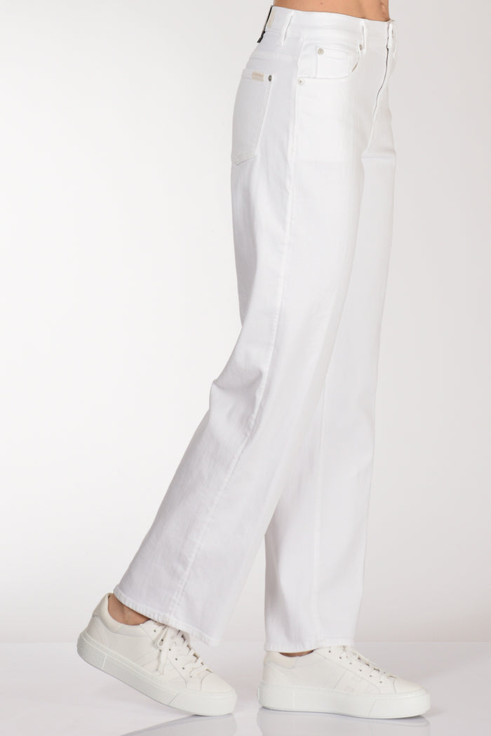 7 For All Mankind Jeans Stovepipe Bianco Donna - 5