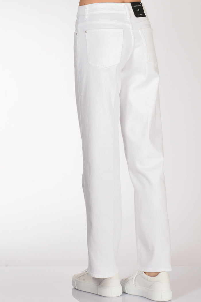 7 For All Mankind Jeans Stovepipe Bianco Donna - 6