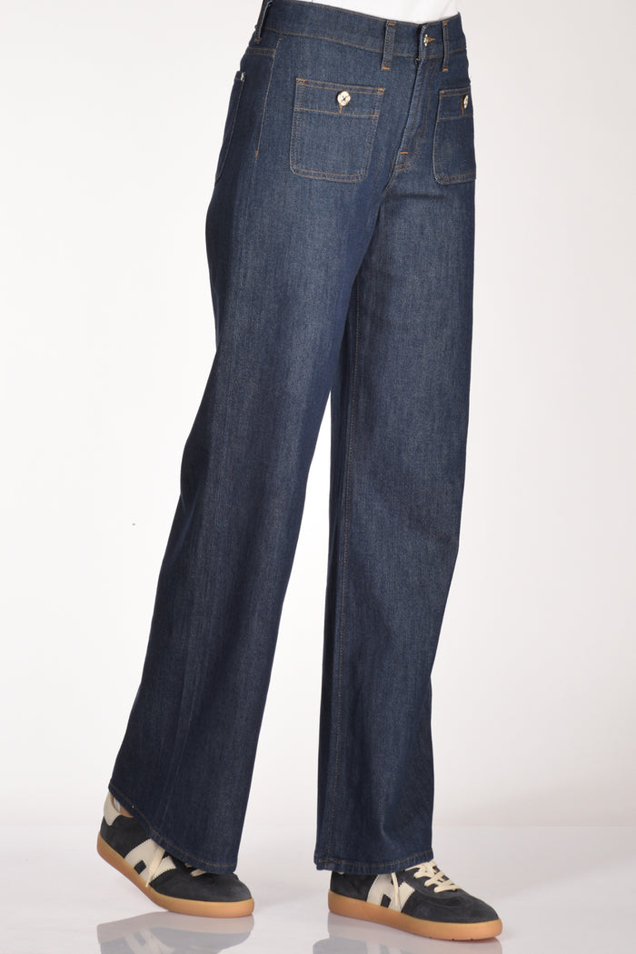7 For All Mankind Jeans Lotta Blu Scuro Donna - 1