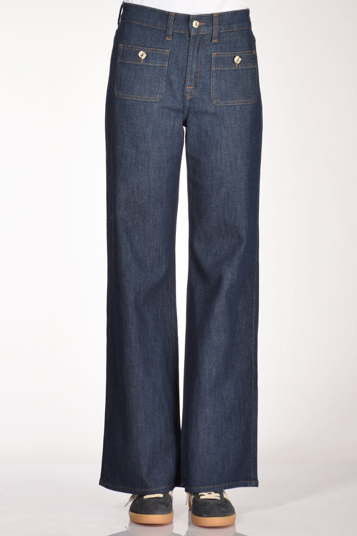 7 For All Mankind Jeans Lotta Blu Scuro Donna - 3
