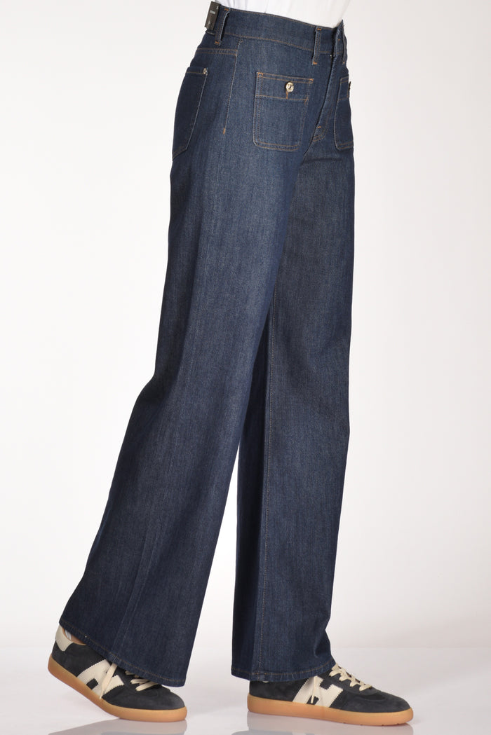 7 For All Mankind Jeans Lotta Blu Scuro Donna - 5
