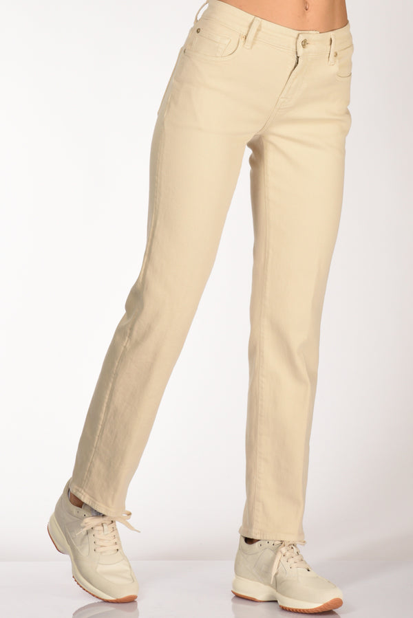 7 For All Mankind Jeans Calie Beige Chiaro Donna