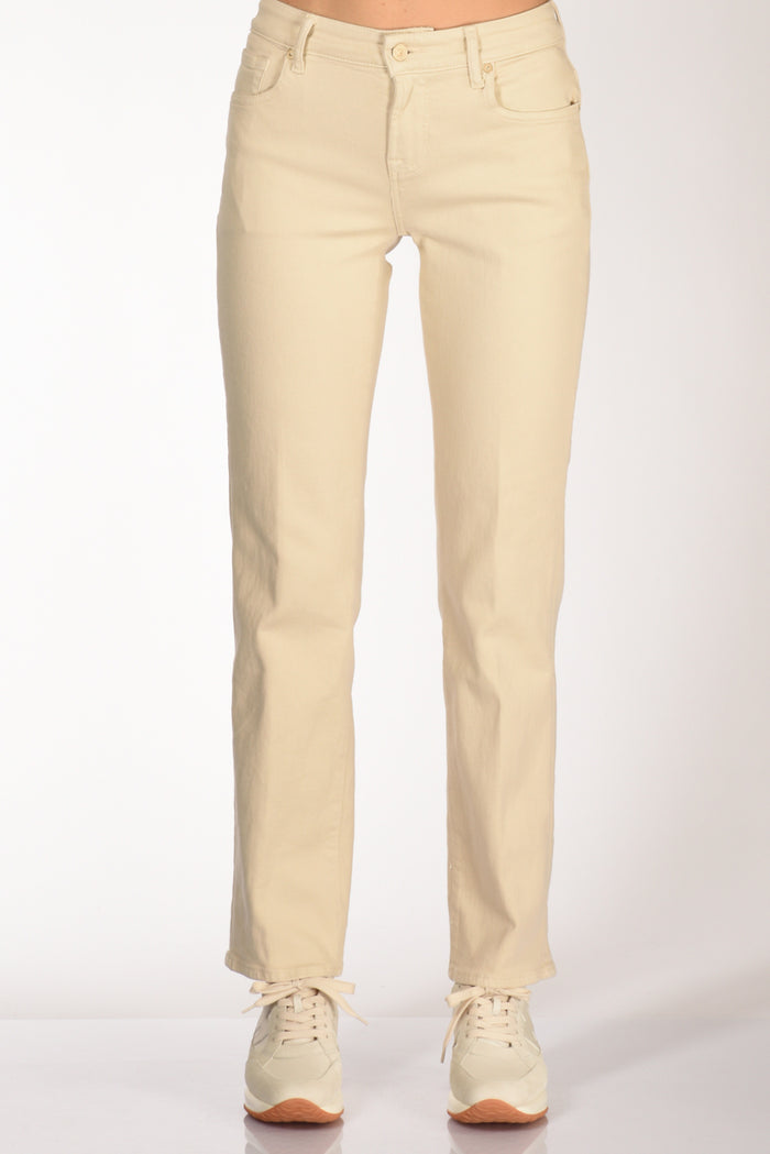 7 For All Mankind Jeans Calie Beige Chiaro Donna - 3