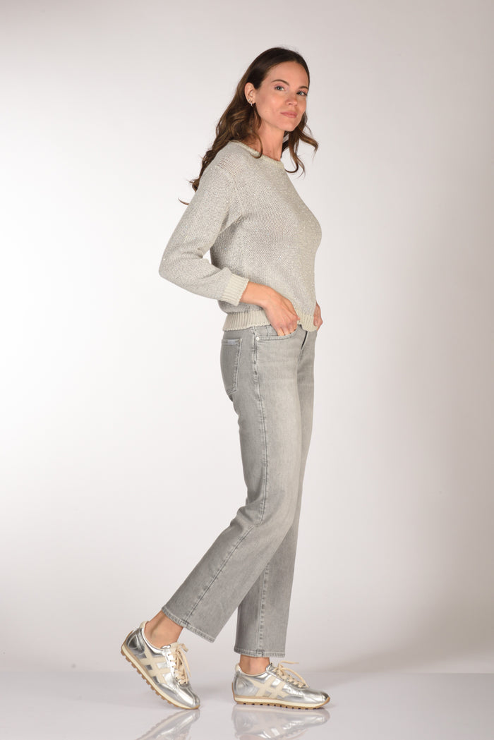7 For All Mankind Jeans Calie Grigio Chiaro Donna - 2