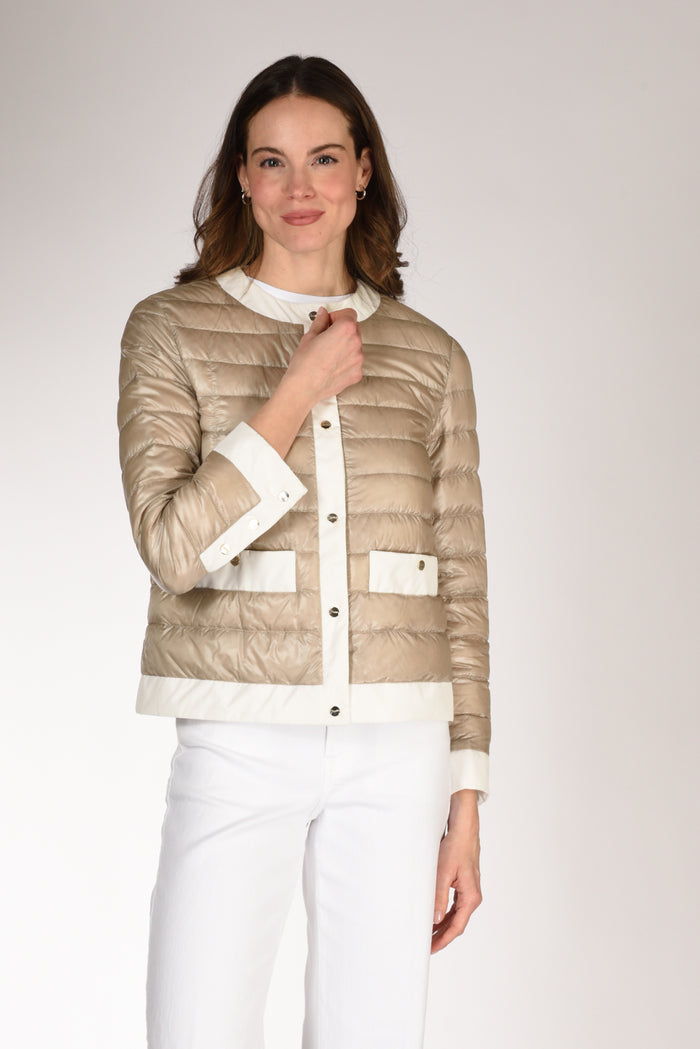 Herno Piumino Cappa Beige/bianco Donna - 1