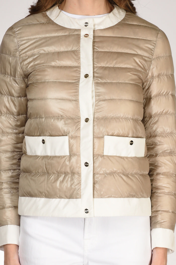 Herno Piumino Cappa Beige/bianco Donna - 3