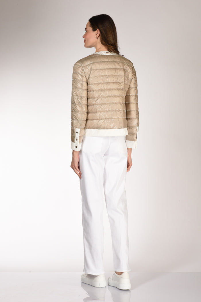 Herno Piumino Cappa Beige/bianco Donna - 5