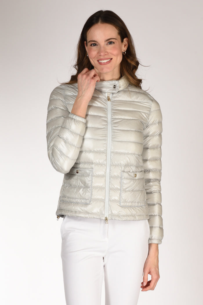 Herno Piumino Zip Grigio Perla Donna - 1