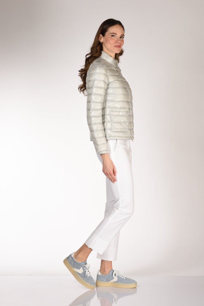 Herno Piumino Zip Grigio Perla Donna - 4