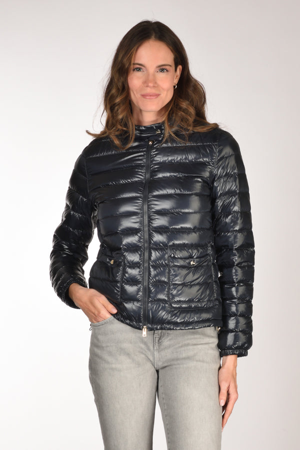 Herno Piumino Zip Blu Donna