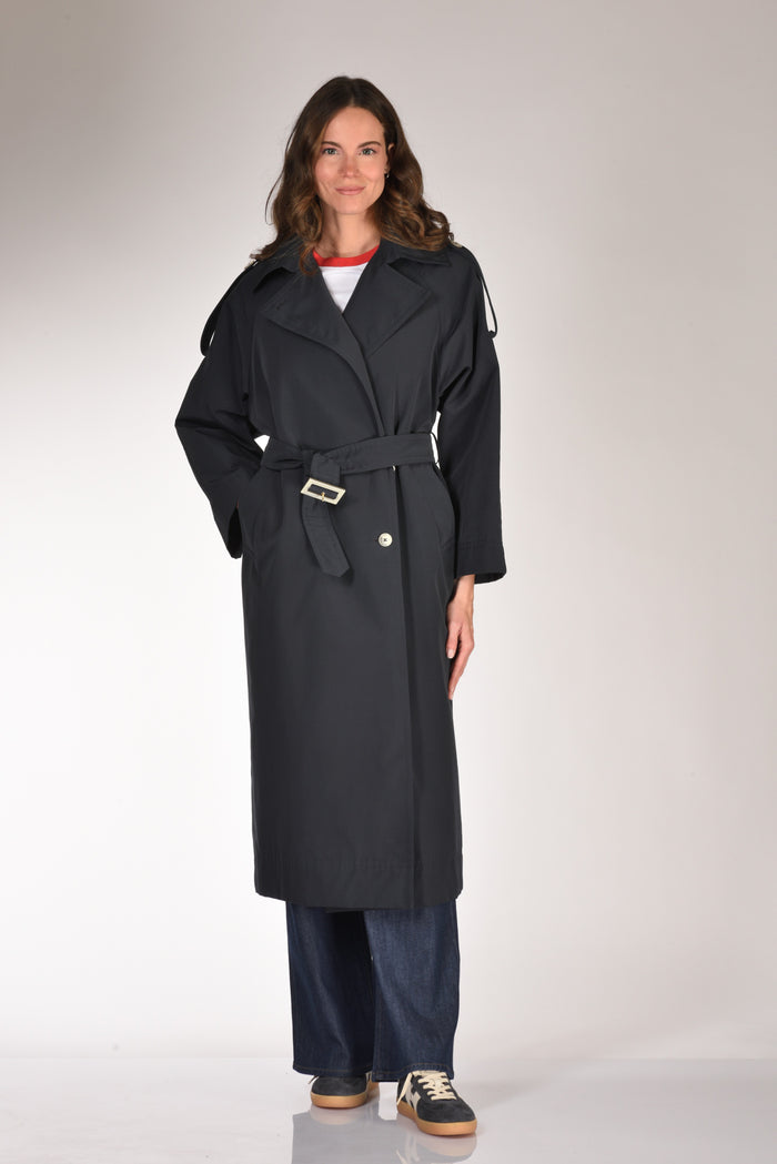 Herno Trench Lungo Blu Donna - 1