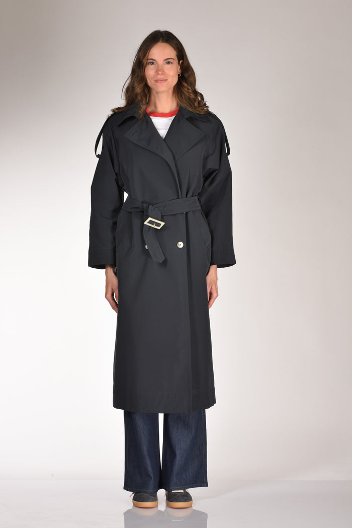 Herno Trench Lungo Blu Donna - 2