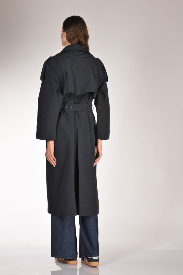 Herno Trench Lungo Blu Donna - 5