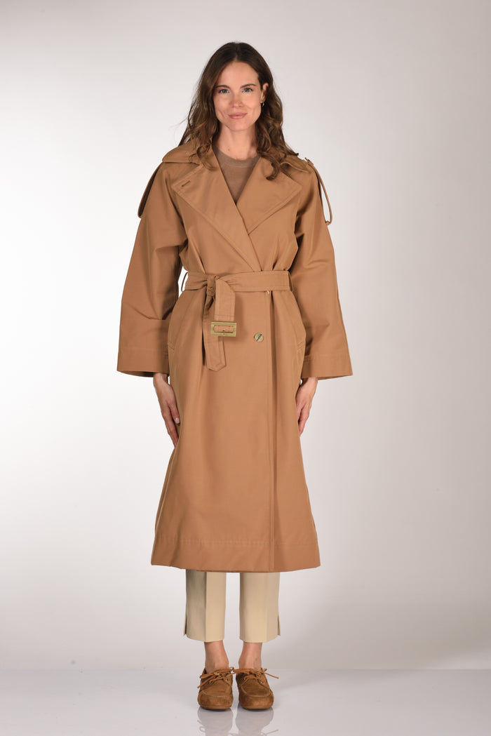 Herno Trench Lungo Beige Cammello Donna - 3