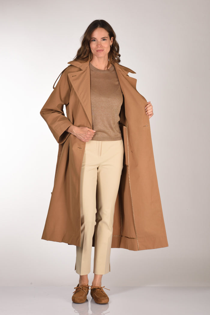 Herno Trench Lungo Beige Cammello Donna - 6