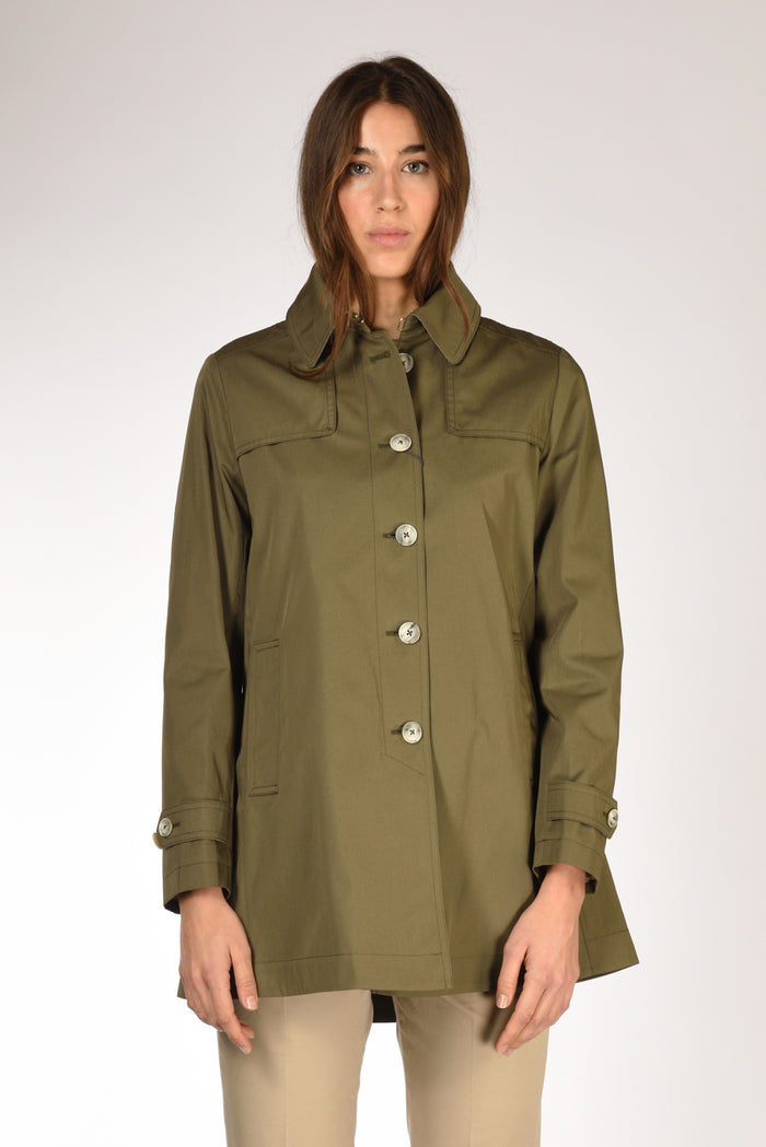 Herno Caban Con Colletto Verde Donna - 2
