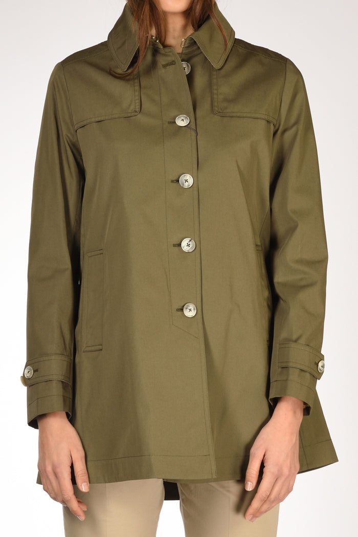 Herno Caban Con Colletto Verde Donna - 3