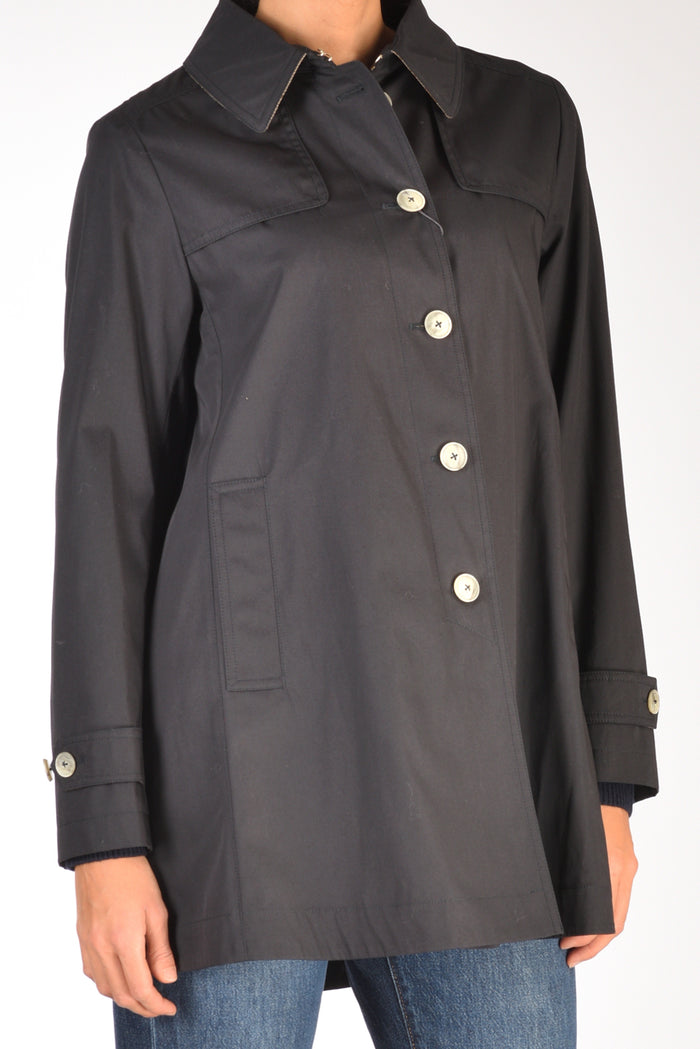 Herno Caban Con Colletto Blu Donna - 3