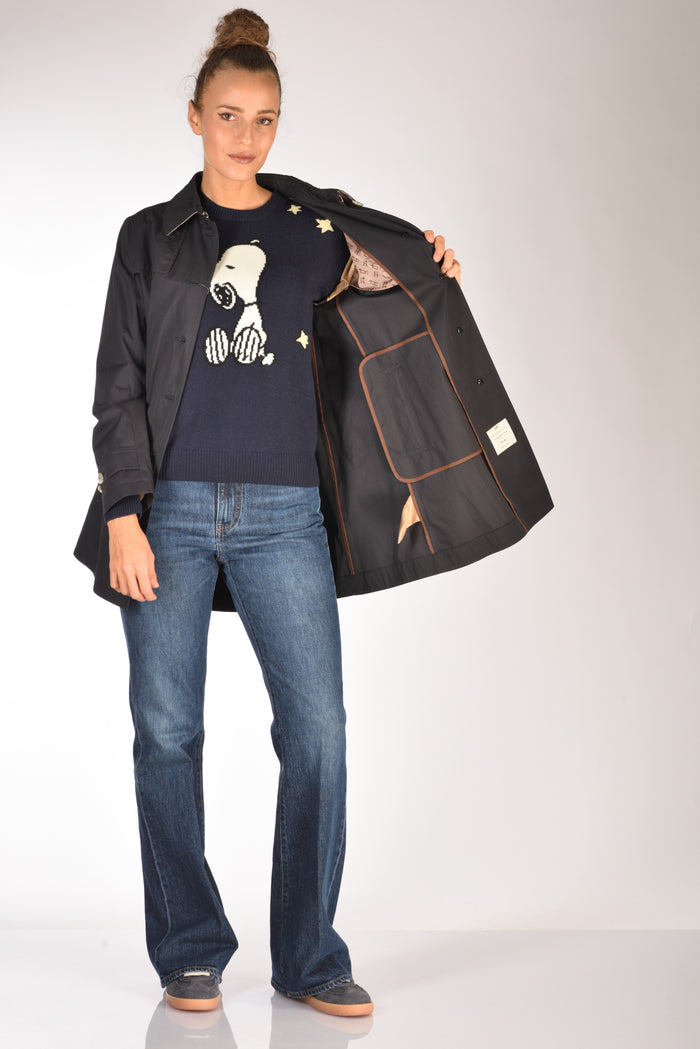 Herno Caban Con Colletto Blu Donna - 6