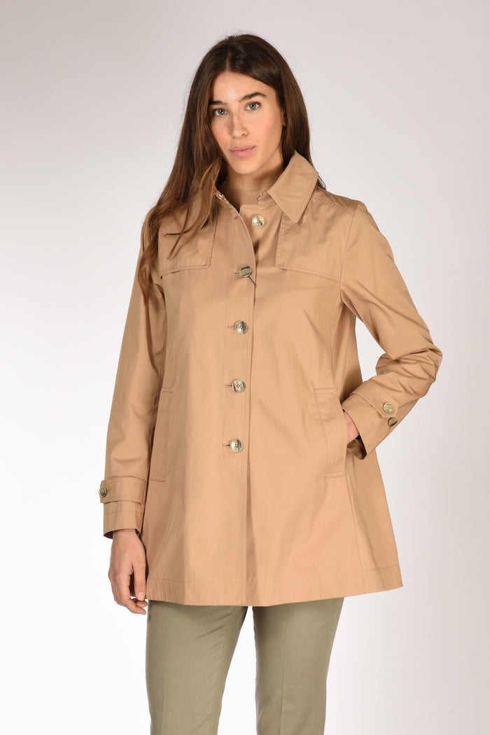 Herno Caban Con Colletto Beige Cammello Donna - 1