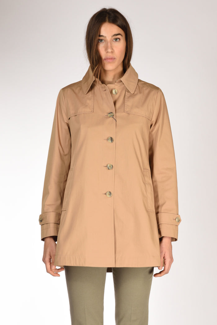 Herno Caban Con Colletto Beige Cammello Donna - 2