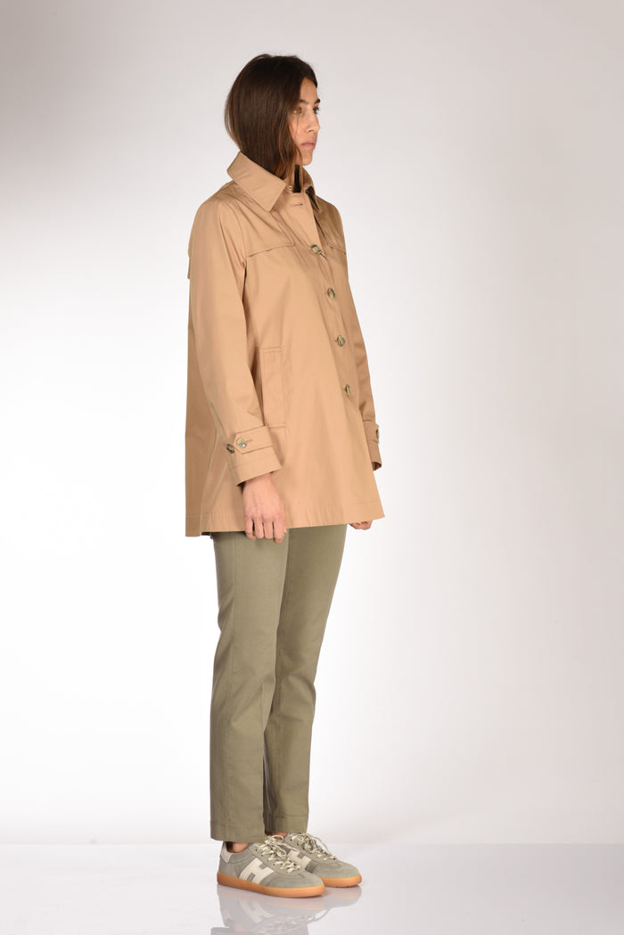 Herno Caban Con Colletto Beige Cammello Donna - 4