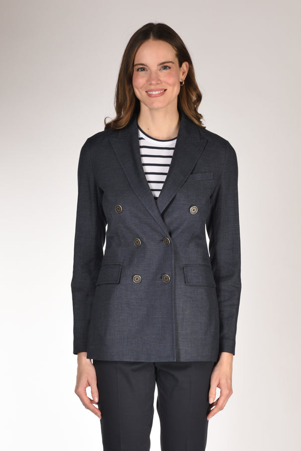 Circolo 1901 Blazer Doppiopetto Blu Donna-2