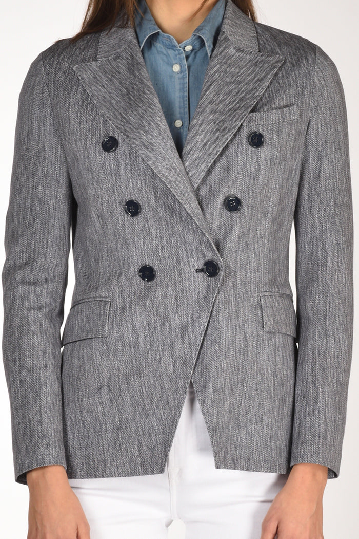 Circolo 1901 Blazer Doppiopetto Blu Donna - 3