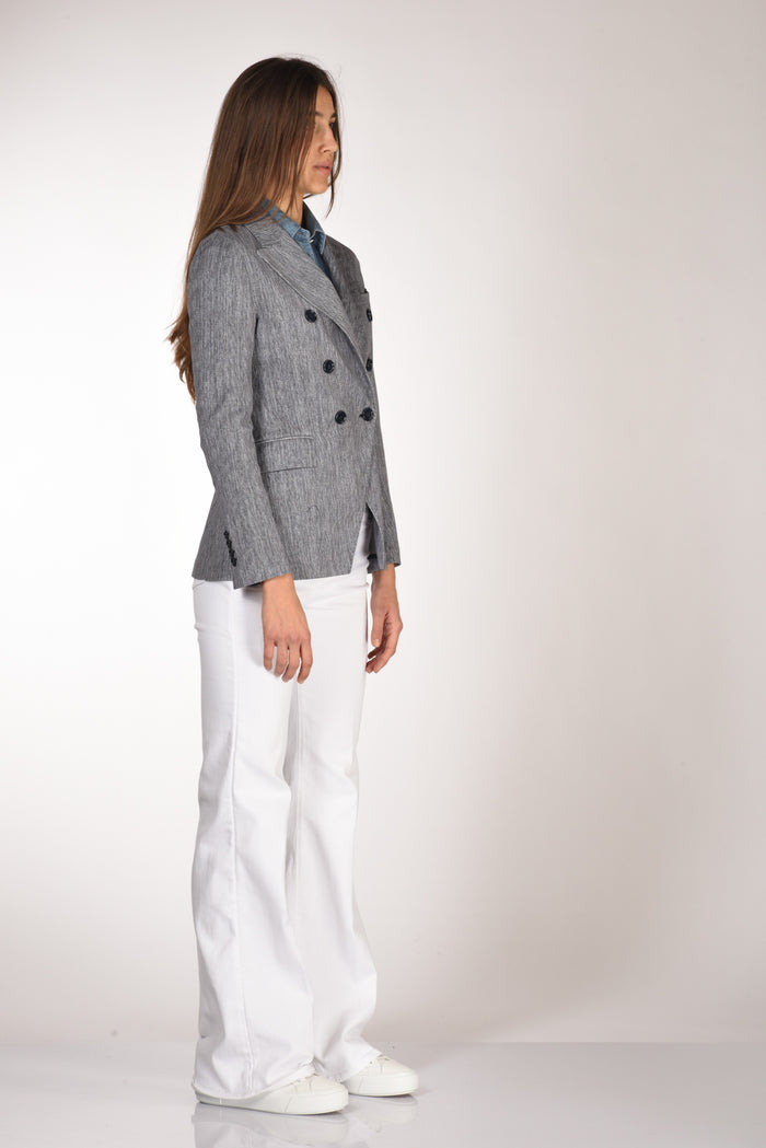 Circolo 1901 Blazer Doppiopetto Blu Donna - 4