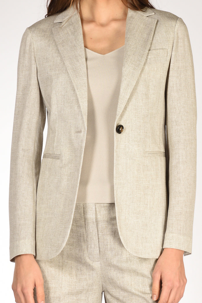Circolo 1901 Blazer Slim Fit Beige Donna - 3