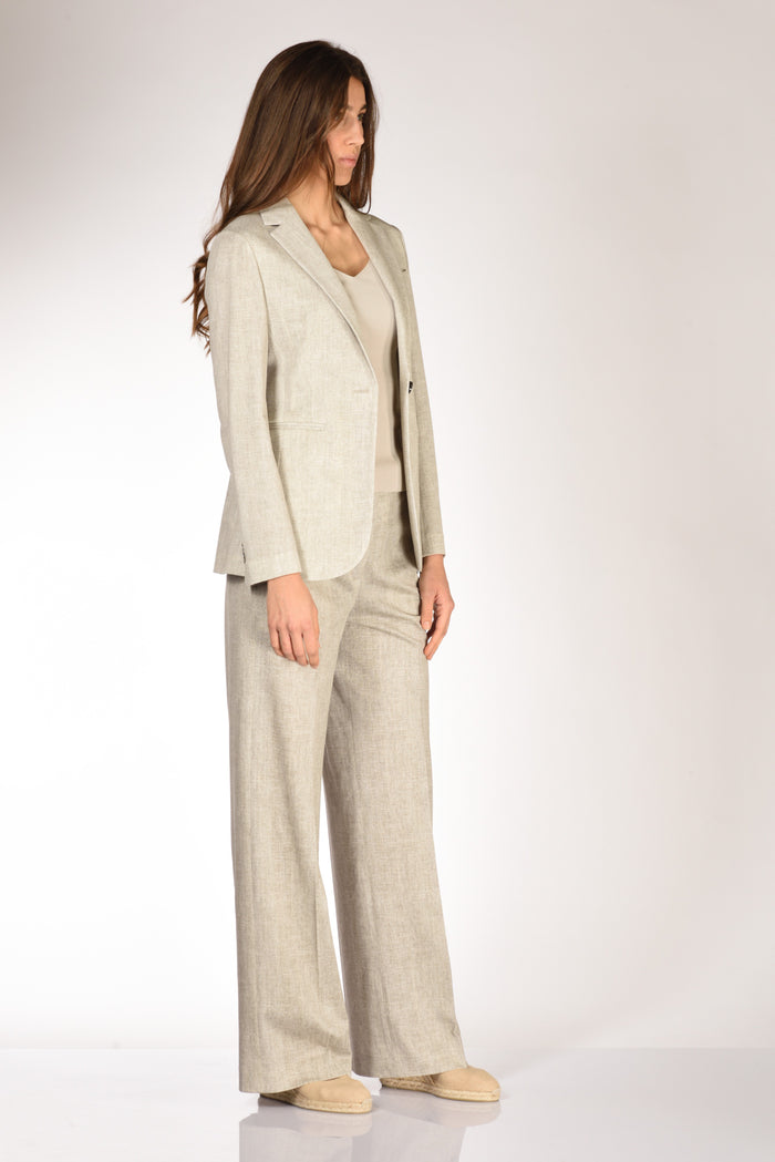 Circolo 1901 Blazer Slim Fit Beige Donna - 4