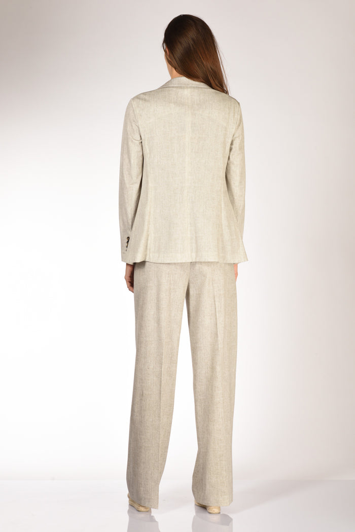 Circolo 1901 Blazer Slim Fit Beige Donna - 5